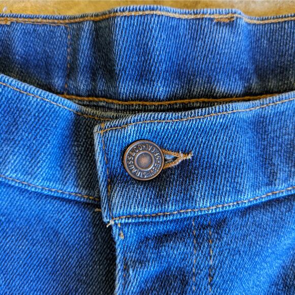 Vintage 1960s Mens Levis Orange Tab Action Jeans 20x29 Damaged Tags Denim - Picture 3 of 13